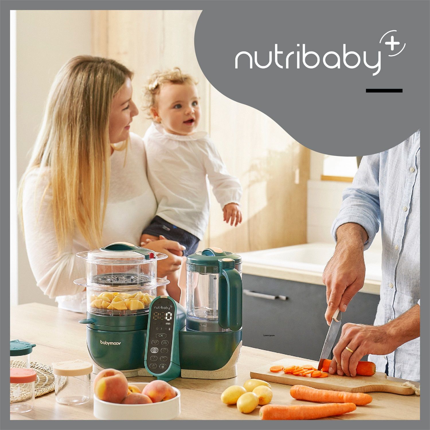 Babymoov Nutribaby+ Robot Cuocipappa Loft White