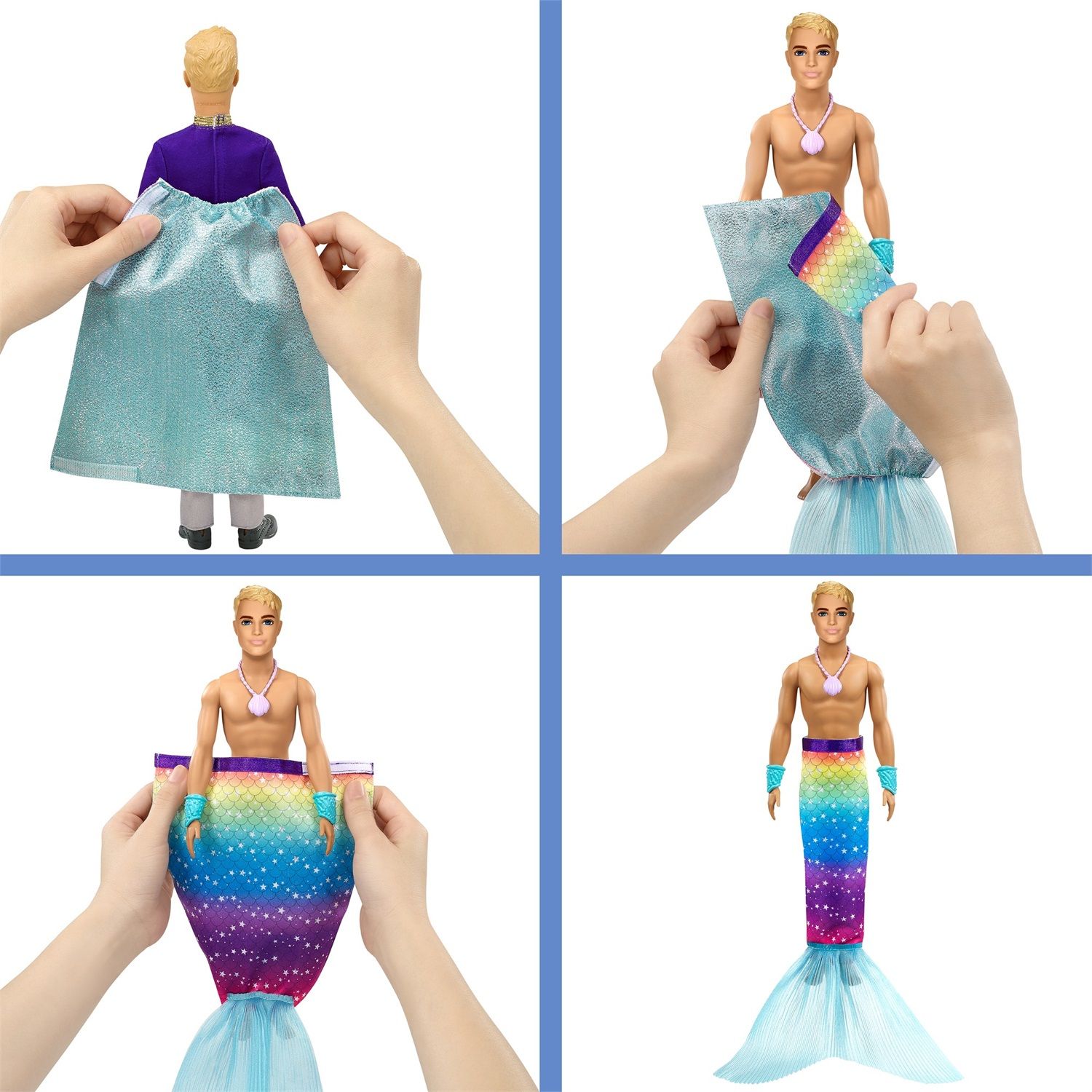 Barbie Dreamtopia 2in1 da Principessa a Sirena Bambola Bionda