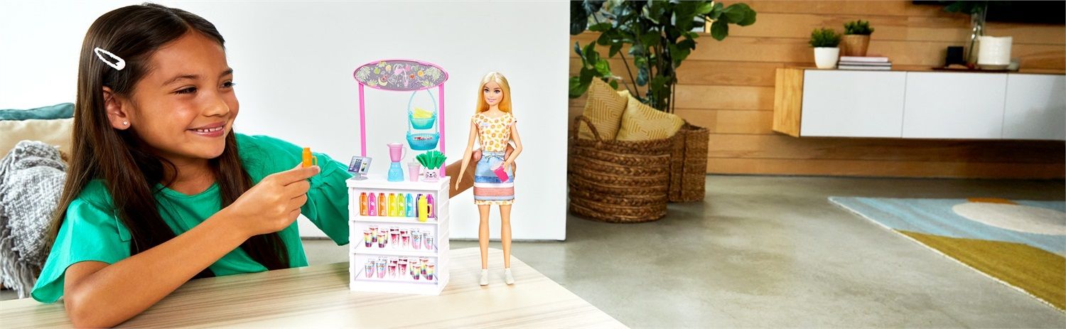 Mattel - Barbie - Playset Chioschetto dei Frullati con Bambola Bionda, Bar  e Tanti Accessori, Giocattolo per Bambini 3+Anni - GR