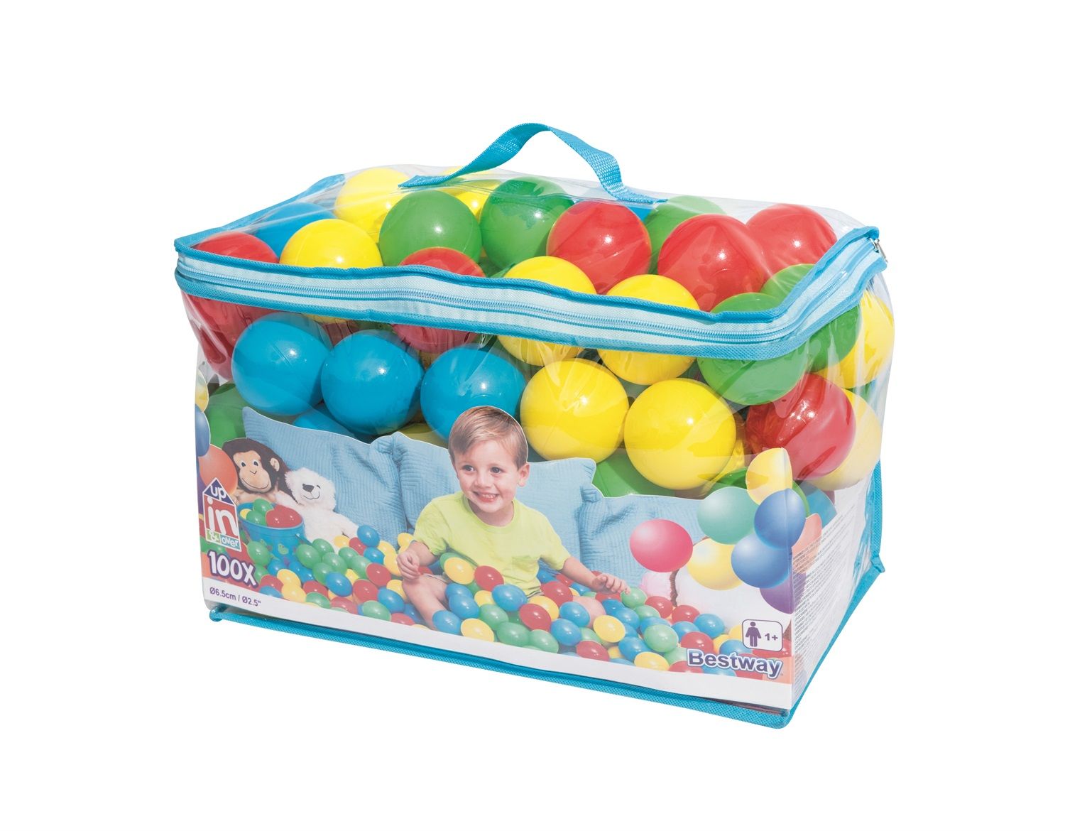 Bestway Palla Palline Gioco Colorate Bambini Sacca 100 Semirigide B