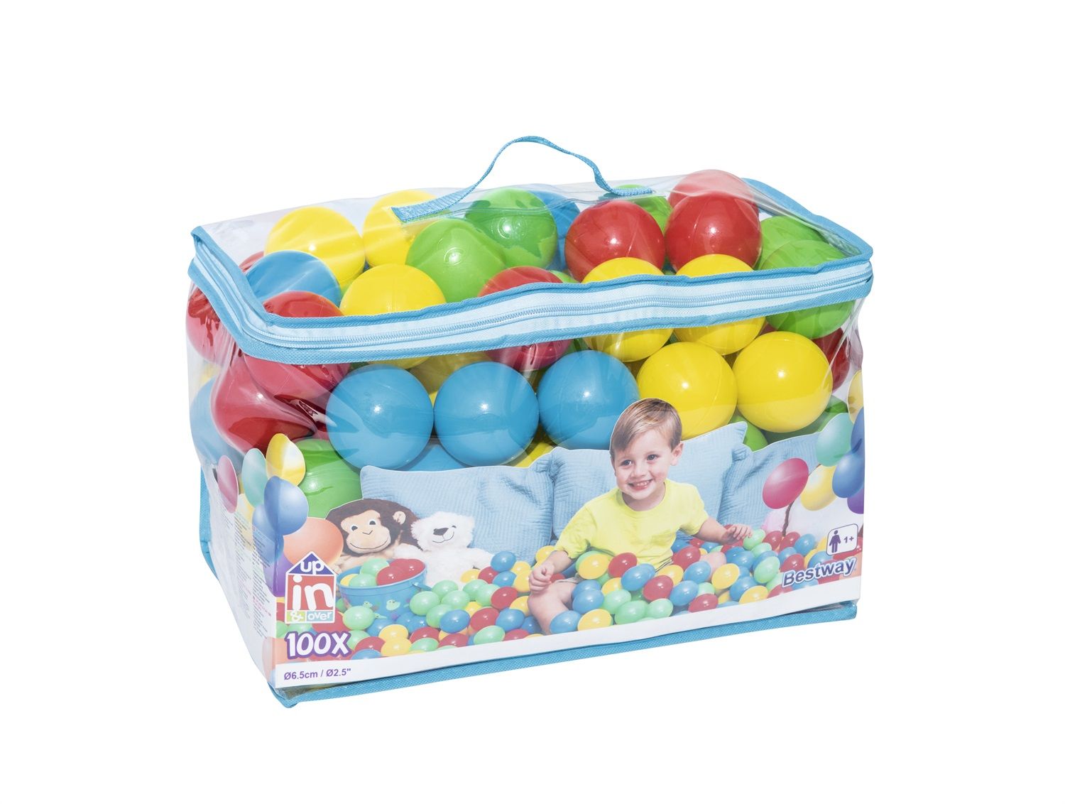 Palline colorate per Piscina Bambini, Sacca 100 pz diametro 8 cm