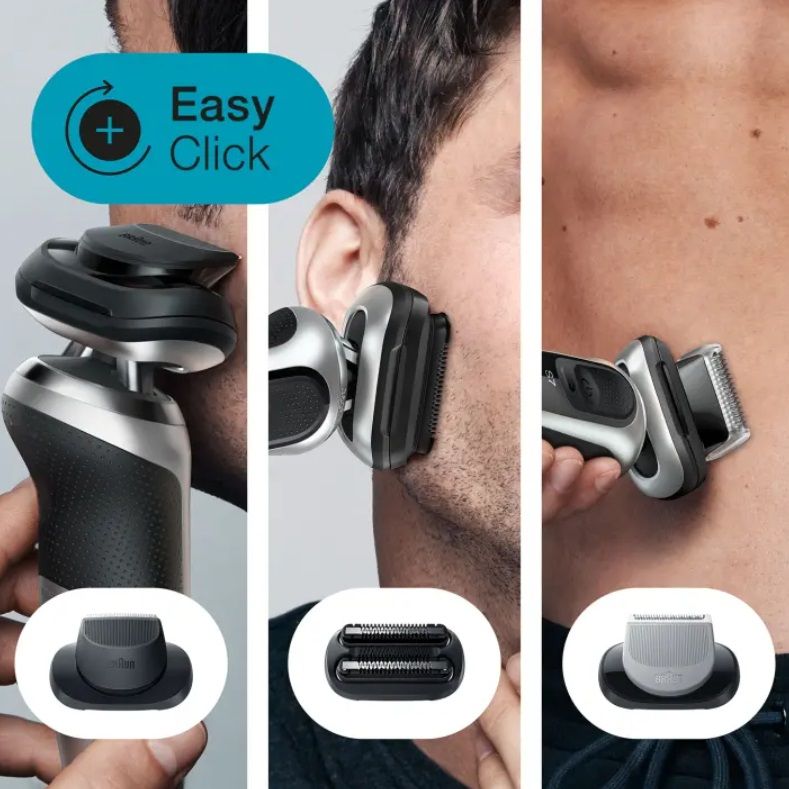 SCOPRI LE OFFERTE ONLINE SU Braun Series 7 71-S4862cs Rasoio Elettrico Uomo  Con Accessori Rifinitore Di Precisione, Effetto Barba Incolta E Corpo  EasyClick, Base Ricarica, 360° Flex, Wet&Dry, Ricaricabile, A Lamina Senza