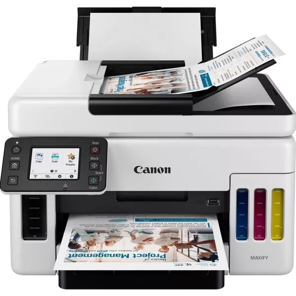 STAMPANTE CANON MFC INK MAXIFY GX6050 REFILLABLE 4470C006 3in1 24ipm  250+100FG ADF50FG LCD 6.9cm F/R LAN WIFI