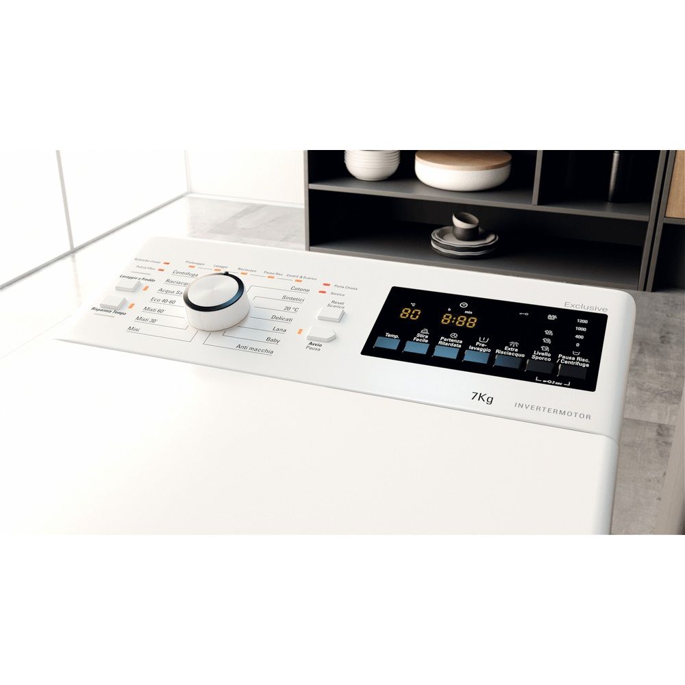 Hotpoint Ariston WMTG 723B IT Lavatrice a carica dall'alto cm. 40 - 7 kg -  bianco