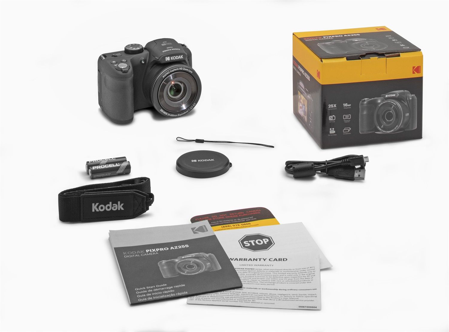 Kodak PIXPRO AZ255 Digital Camera (Black) AZ255BK B&H Photo Video