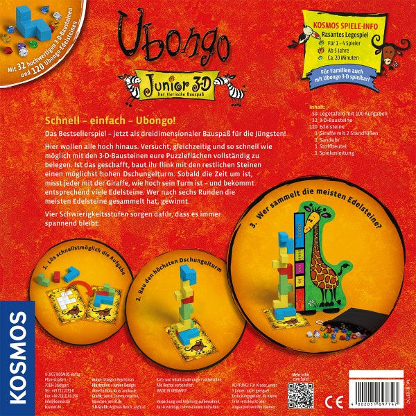Gioco Da Tavolo Kosmos 684501 Ubongo - La Scuola Degli Animali Magici - Gioco D'azione Per 1-4 Giocatori, Da 8 Anni In Su, Con App Gratuita - 2
