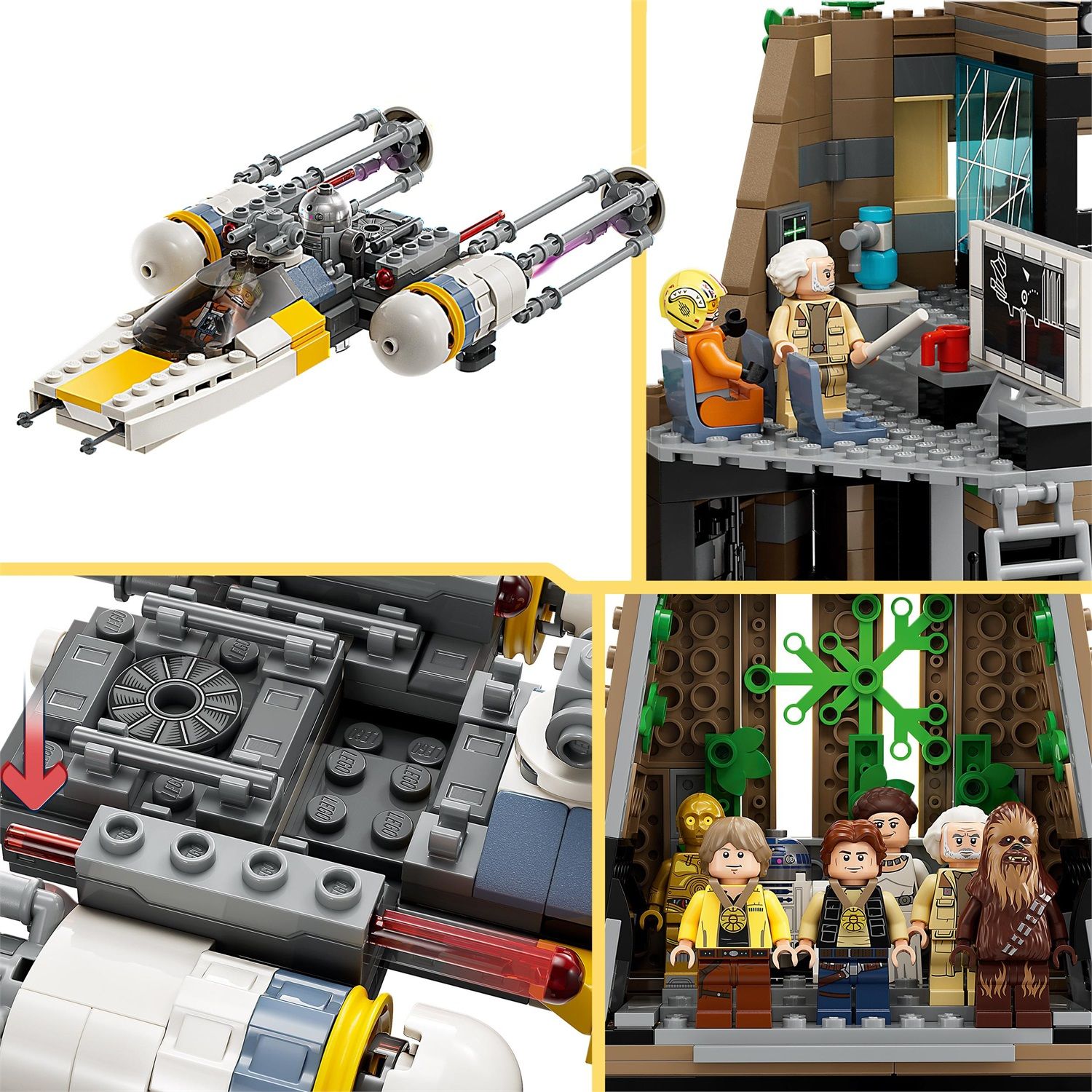 lego Star Wars - A New Hope Base Ribelle su Yavin 4 Set con 10 Minifigure,  Starfighter Y-wing e Sala di Comando Costruzioni per Bambini da 8+ Anni -  75365