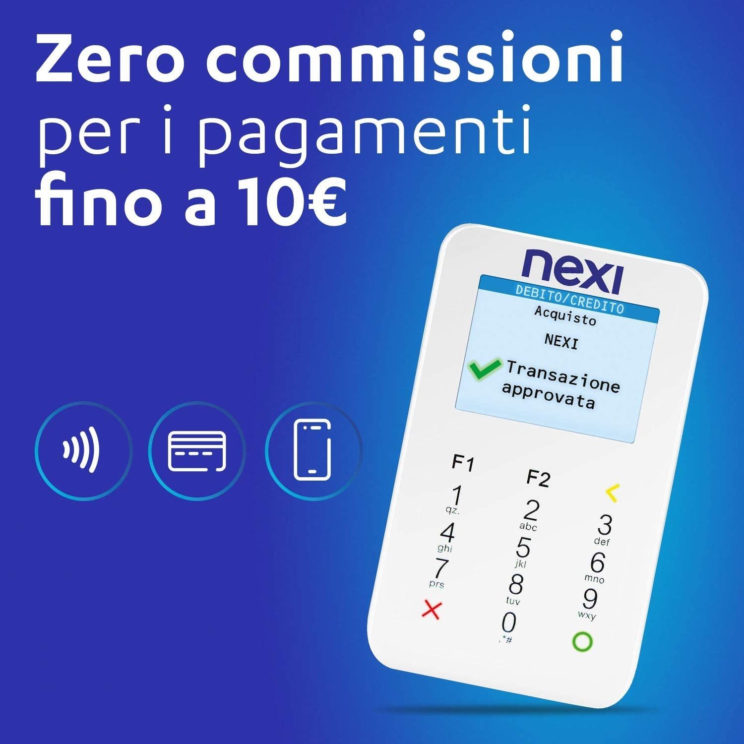 Nexi Mobile Pos Portatile Contactless Lettore Elettronico Portatile per  Pagare