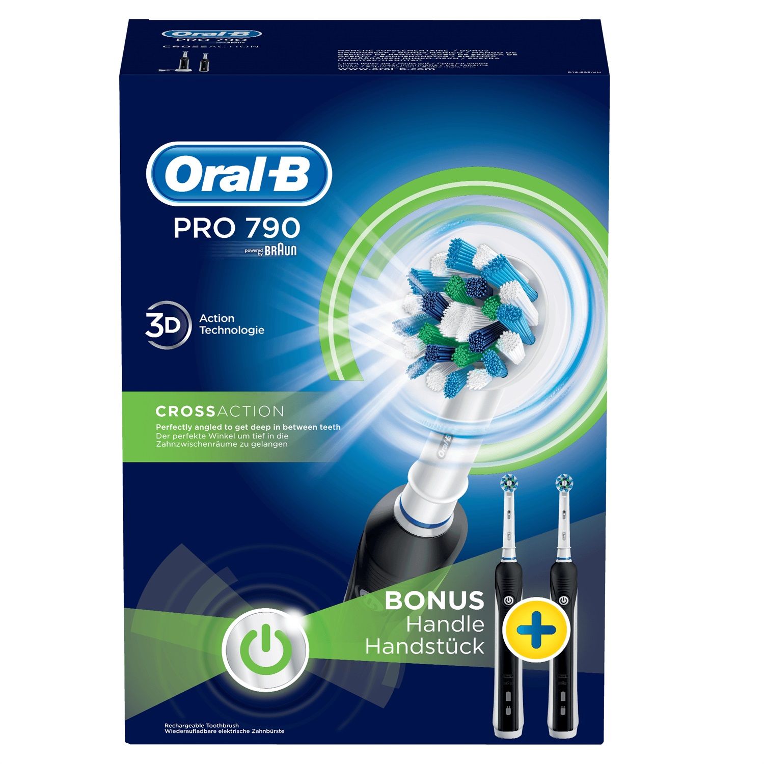 Oral-B Pro 1-790 Spazzolino Elettrico con 2 Spazzolini, con