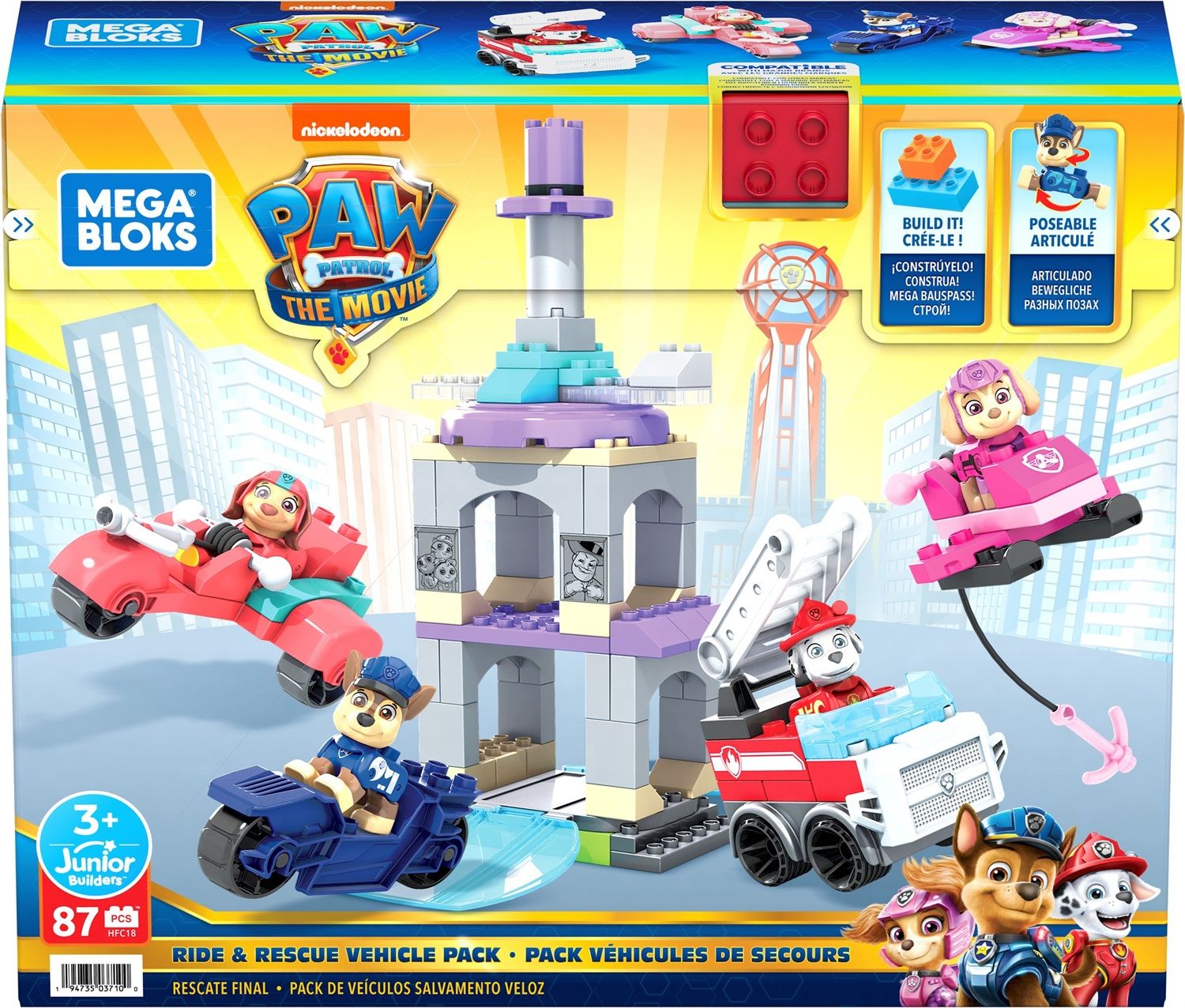 COSTRUZIONI PAW PATROL PERSONAGGI SOGGETTI ASSORTITI MEGA BLOKS