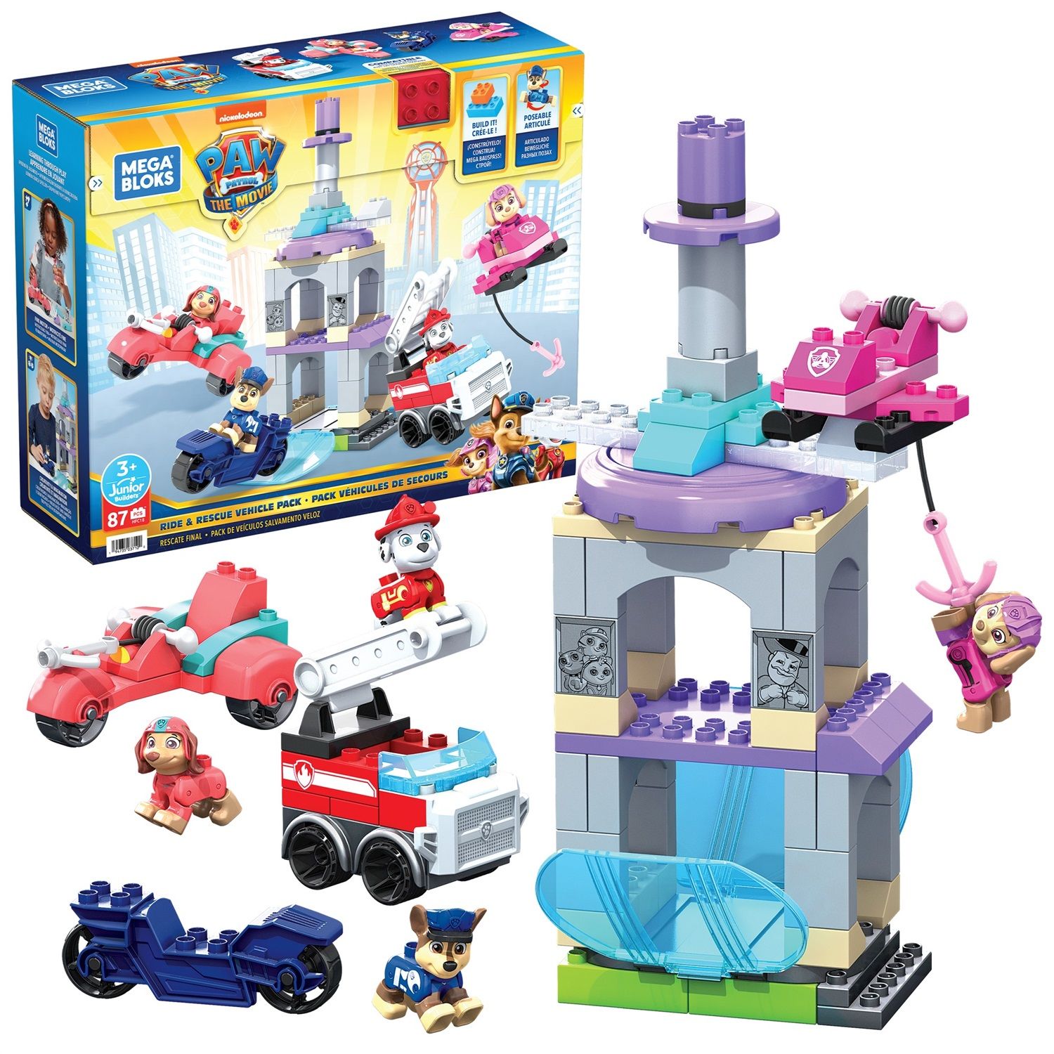 COSTRUZIONI PAW PATROL PERSONAGGI SOGGETTI ASSORTITI MEGA BLOKS