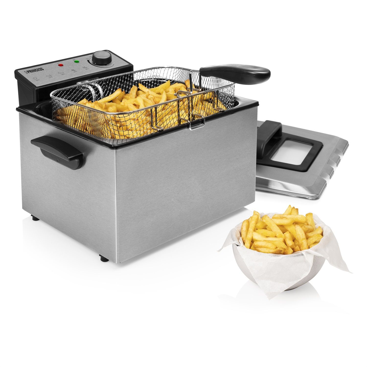 Princess Friggitrice Elettrica ad Olio, 3270 Watt, 5 Litri, Metallo  Smaltato e Acciaio Inox,185000 : : Casa e cucina