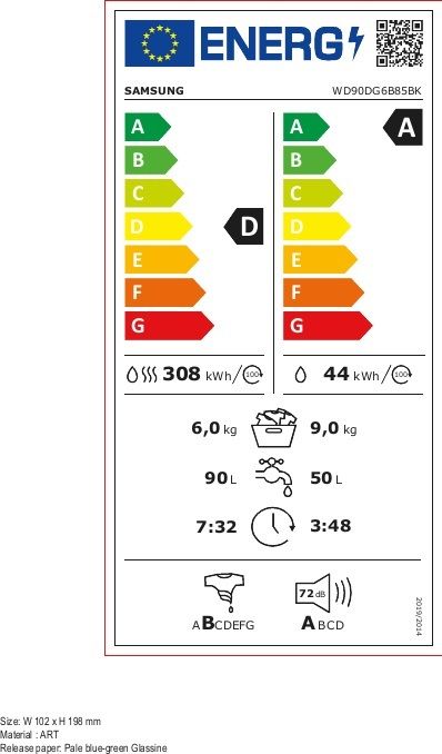 Samsung Lavasciuga WD90DG6B85BKU3