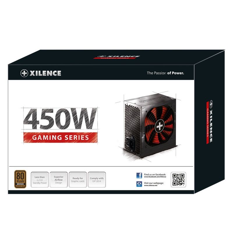 Xilence XP450R10 450W Alimentation PC, 80+ Bronze, Gaming, ATX