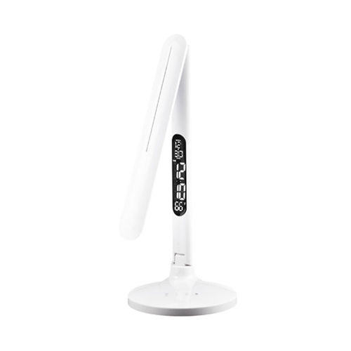 Majestic LL 407 – Lampada LED Da Tavolo Multifunzione Con Braccio Flessibile, Touch, Sveglia, Calendario E Termometro – Alimentatore Incluso, Nero