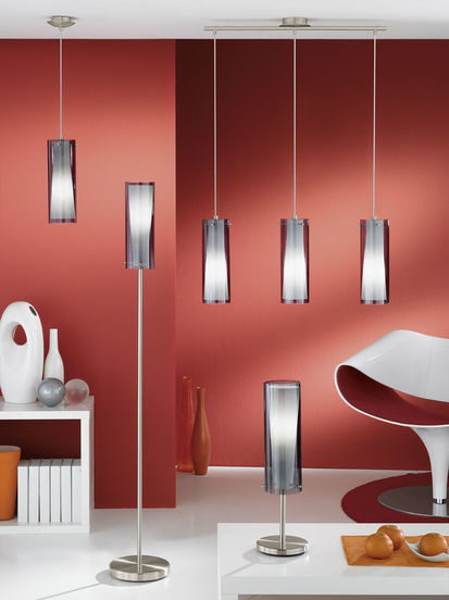 Eglo Pinto lampada a sospensione 3 luci Nero