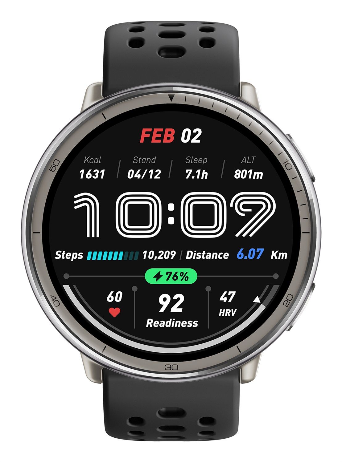 Cinturino In Silicone Per Amazfit GTR 4 - Morbido E Traspirante - Sostituzione Sport Classico (Lunghezza 130-210mm)