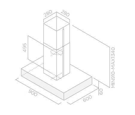 Elica Spot Plus Island IX/A/90