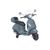 Globo Giocattoli Moto elettrica Vespa GTS Super Grigio
