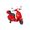 Globo Giocattoli Moto elettrica Vespa GTS Super Rosso