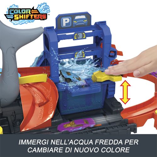 Hot Wheels Color Reveal Mega Autolavaggio Squalo