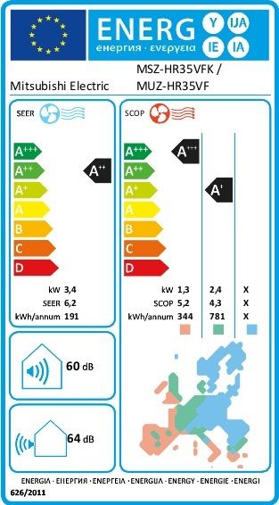 Mitsubishi MSZ-HR35VFK + MUZ-HR35VF