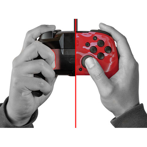 PDP Faceoff Deluxe+ Audio Wired Controller per Nintendo Switch Rosso