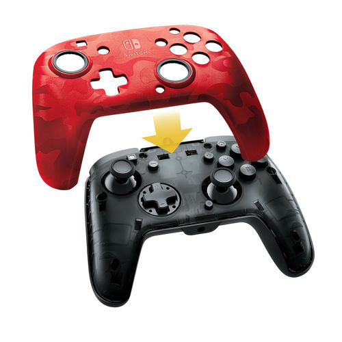PDP Faceoff Deluxe+ Audio Wired Controller per Nintendo Switch Rosso