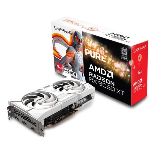 Sapphire Radeon RX 9060 XT Pure 16GB White