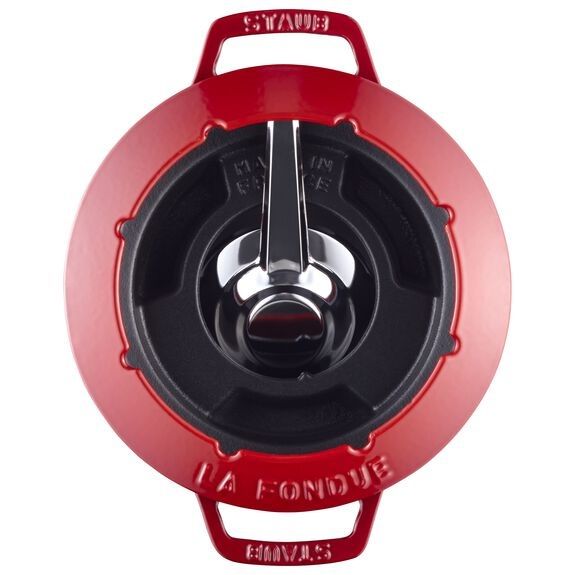 Set Fonduta Staub In Ghisa Con 6 Forchette - Per Fonduta Di Formaggio, Cioccolato E Carne - Usabile Su Tutti I Piani Cottura