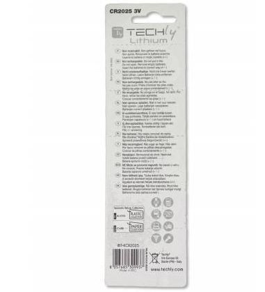 Techly Lithium CR2025 5 pz