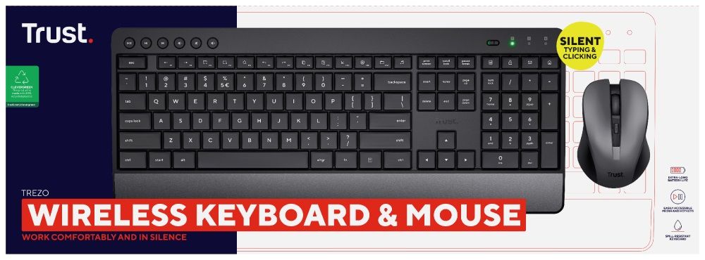 Trust Trezo kit tastiera e mouse