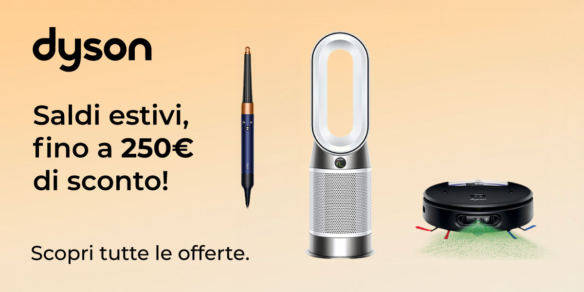 Saldi Estivi Dyson: risparmia fino a 250€ su una selezione di prodotti