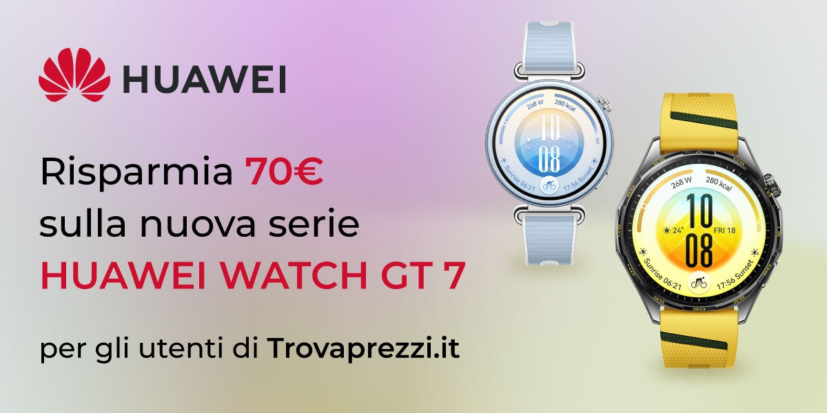 Coupon esclusivo Huawei: 70€ di sconto sui nuovi Watch GT 7 e GT 7 PRO