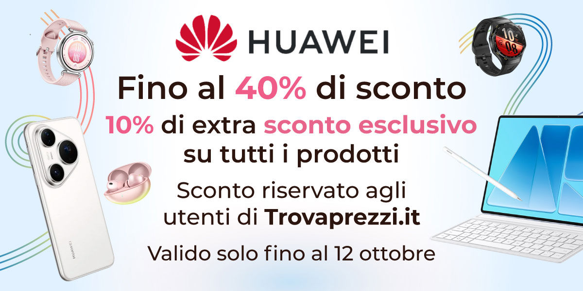 Huawei Deals: fino al 40% + 10% sconto extra esclusivo