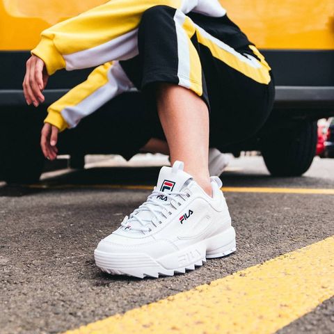 Fila disruptor low bianche outfit