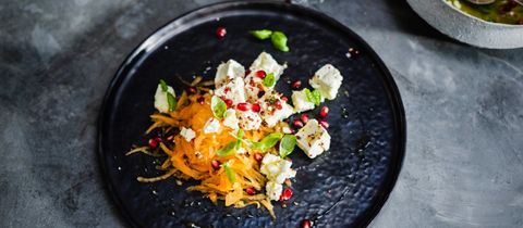 Insalata di melone, melograno e feta