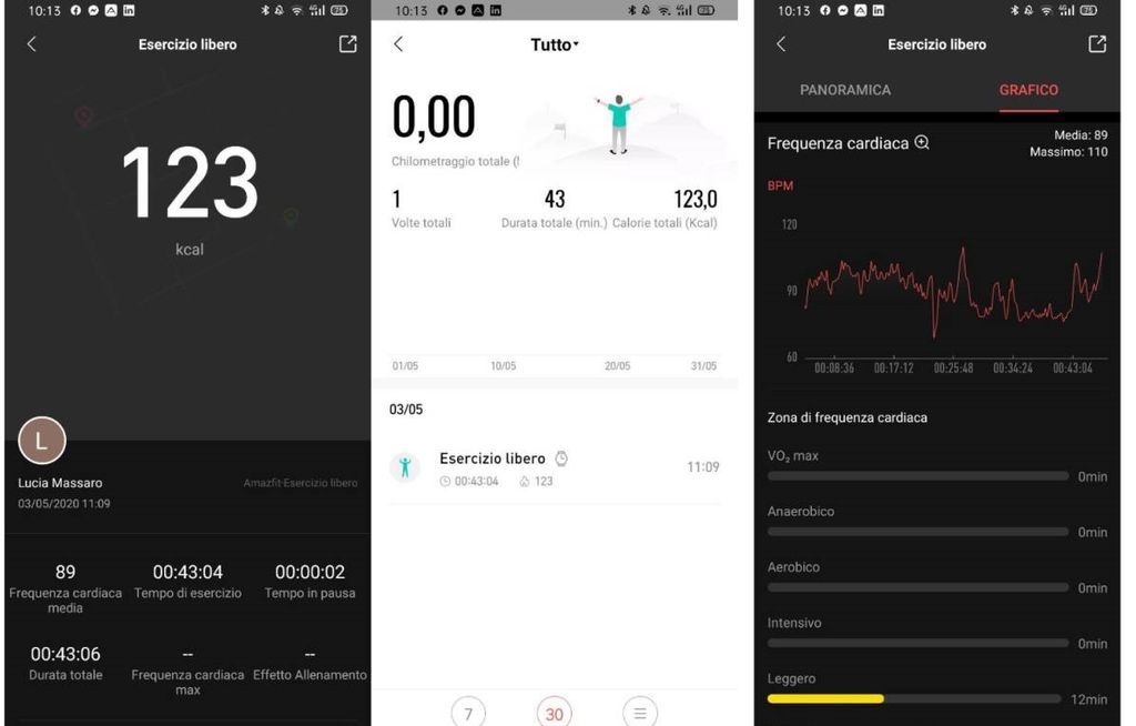 applicazione Amazfit T-Rex