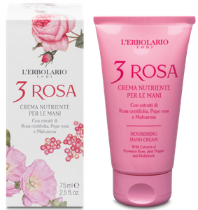 L'Erbolario 3 Rosa Crema Nutriente Mani 75ml
