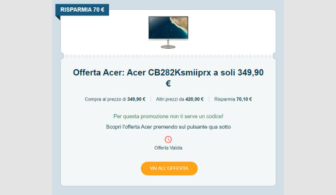 Coupon Acer Acer CB282Ksmiiprx