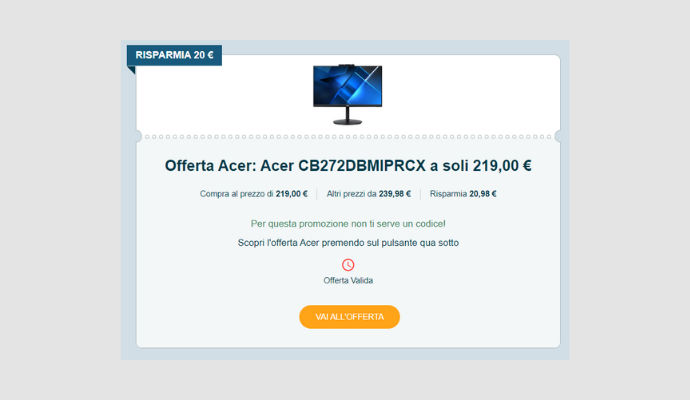 Coupon Acer Acer CB272DBMIPRCX