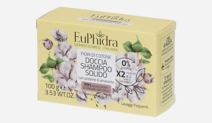 EuPhidra Doccia Shampoo Solido ai Fiori di Cotone
