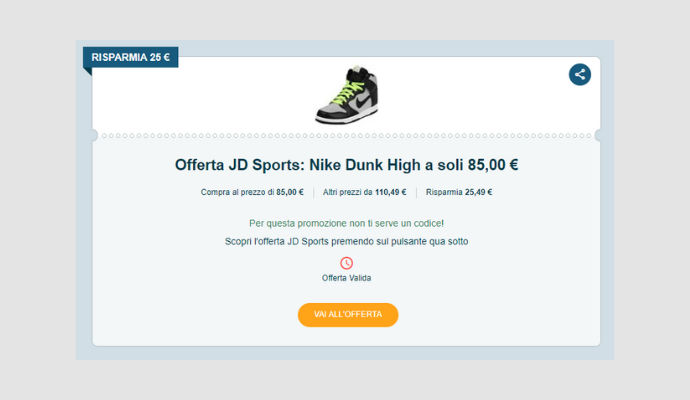 Code promo outlet jd sport nike