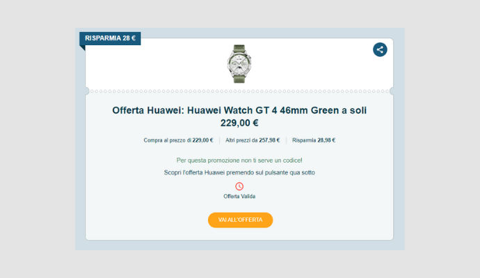 Coupon Huawei Huawei Watch GT 4 46mm Green