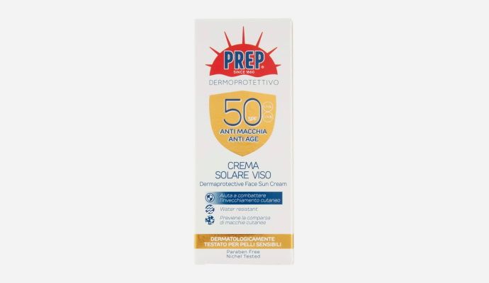 Crema solare viso antimacchia Prep Crema Solare Viso SPF50