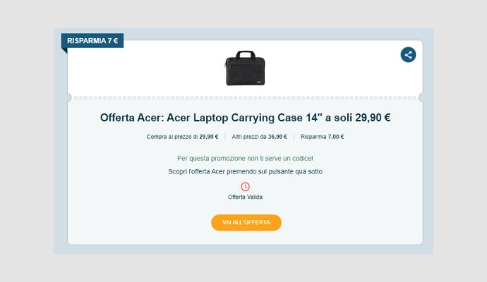 Coupon Acer Acer Laptop Carrying Case 14