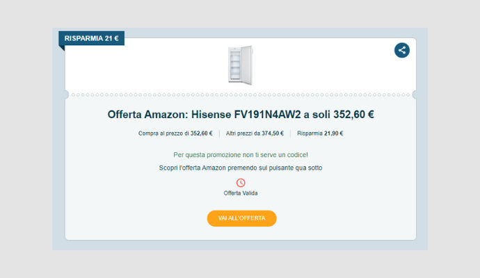Coupon Amazon Hisense FV191N4AW2