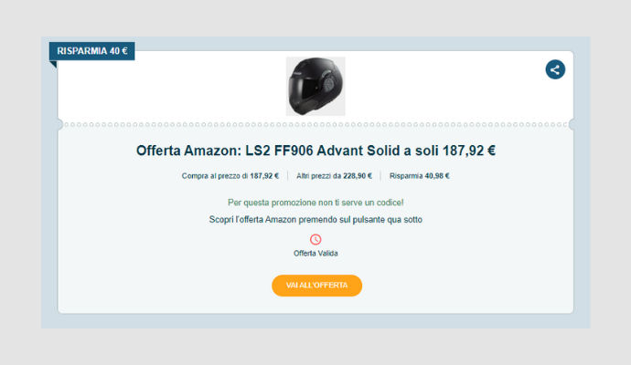 Coupon Amazon LS2 FF906 Advant Solid