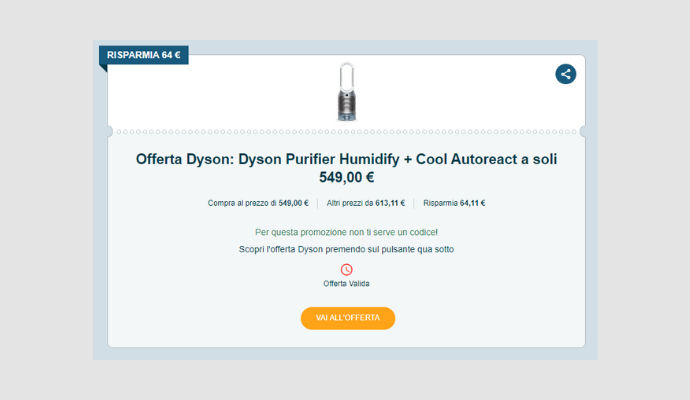 Coupon Dyson Dyson Purifier Humidify + Cool Autoreact