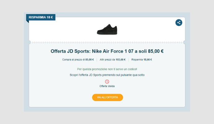 Coupon JD Sports Nike Air Force 1 07